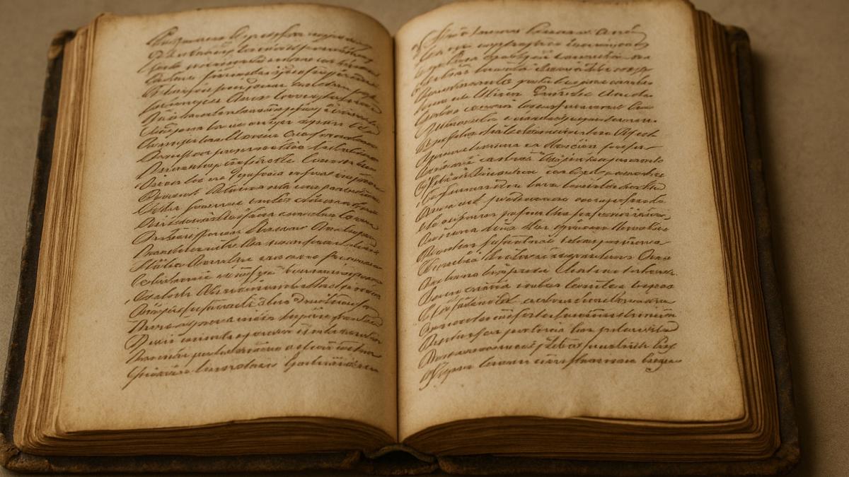 Открытая старинная книга Открытая старинная книга