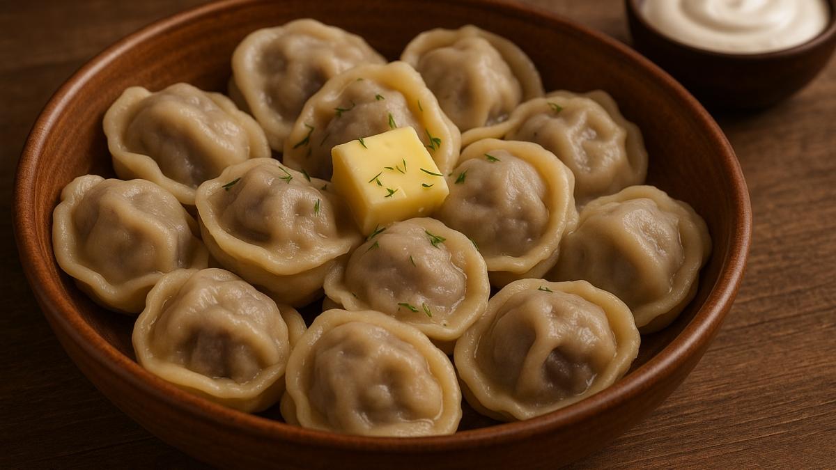 Пельмени с начинкой из оленины по-мансийски