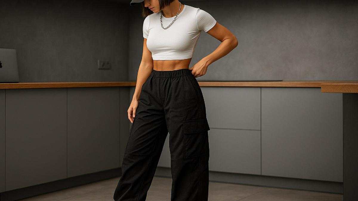 Девушка в одежде уличного стиля