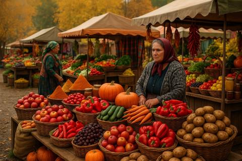 Учёные отметили особый колорит сельских рынков осенью из-за изобилия урожая и сезонных ритуалов