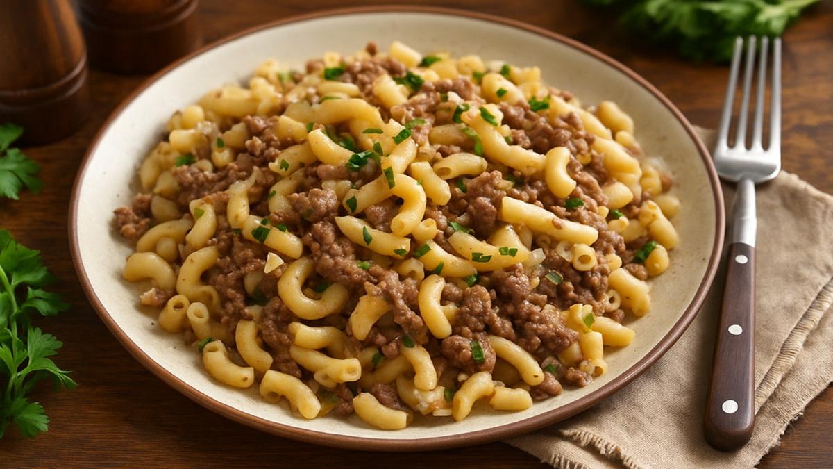 Макароны по-флотски с говяжьим фаршем Макароны по-флотски с говяжьим фаршем