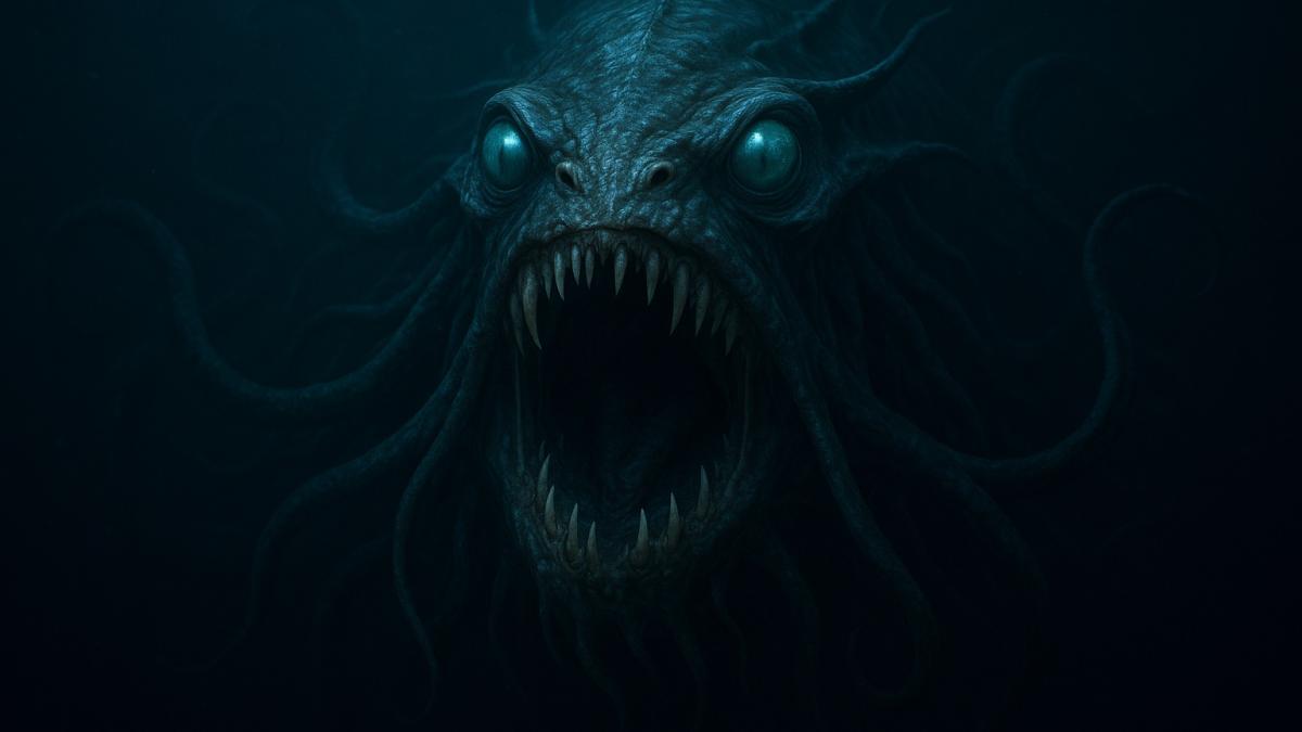 Морской монстр в глубинах океана