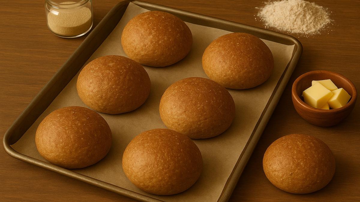 Румяные булочки из цельнозернового теста Румяные булочки из цельнозернового теста