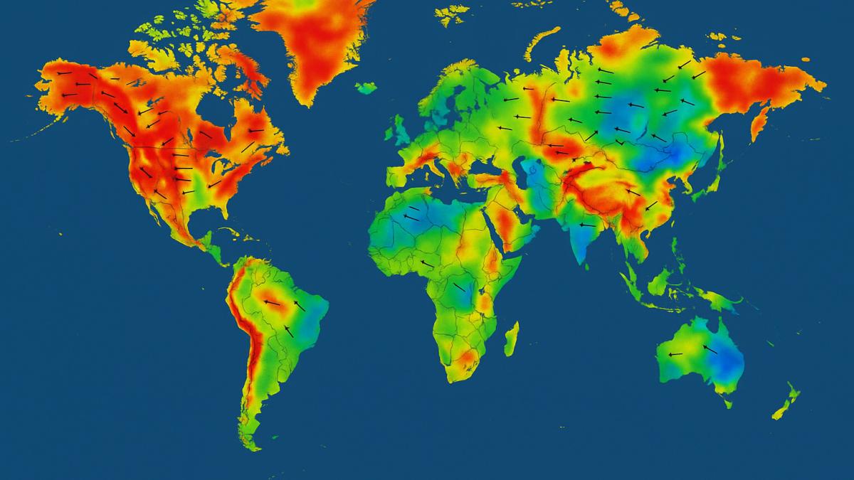 Глобальная карта напряжений земной коры