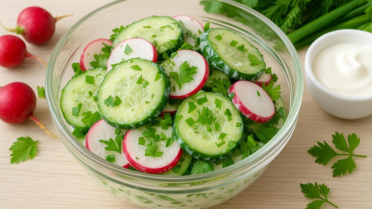 Салат из огурцов и редиса Салат из огурцов и редиса