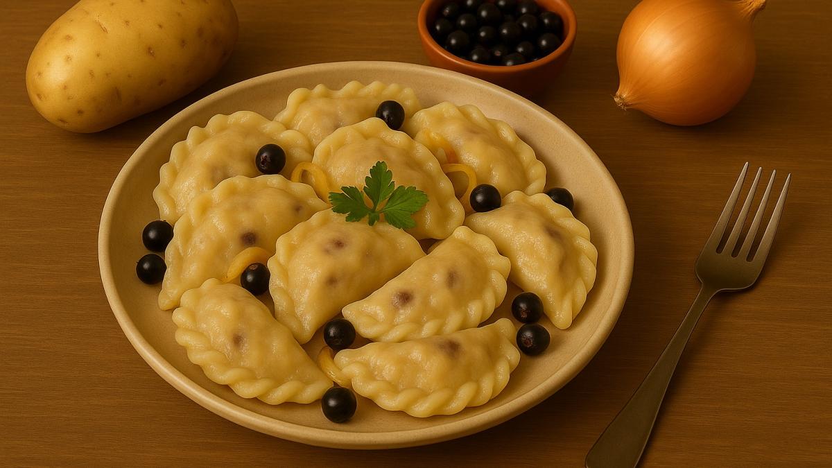 Вареники с картошкой и чёрной смородиной Вареники с картошкой и чёрной смородиной