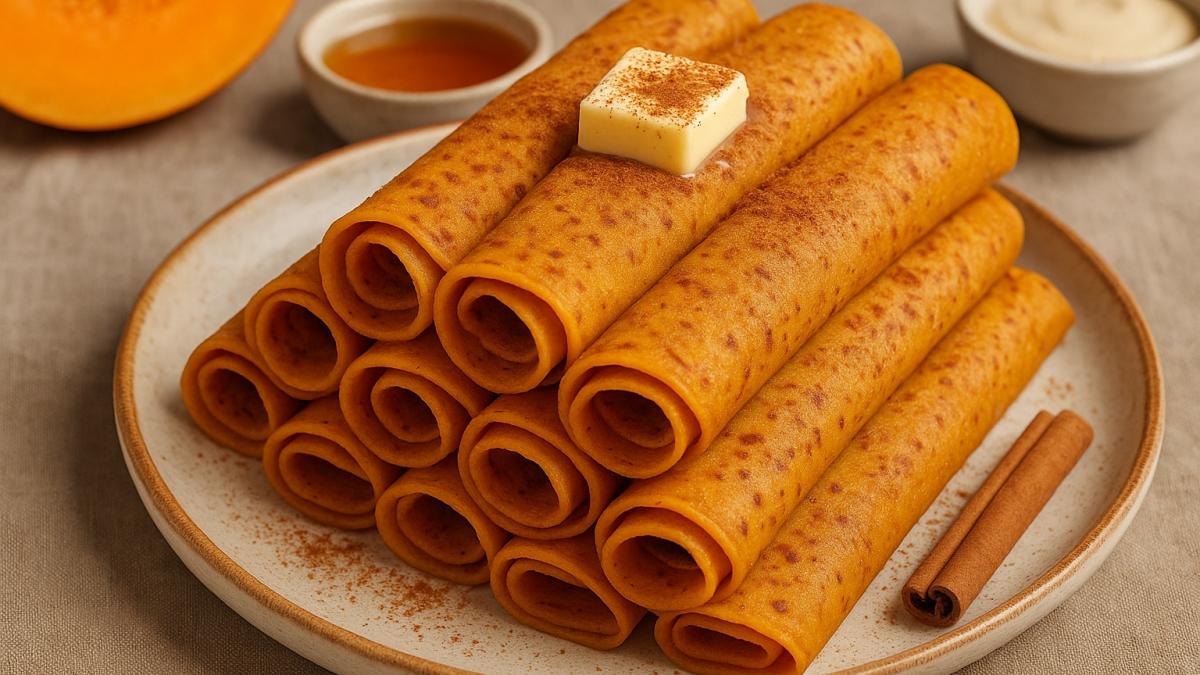 Блинчики с тыквой и корицей Блинчики с тыквой и корицей