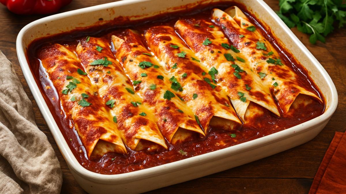 Энчилада с сыром и соусом чили