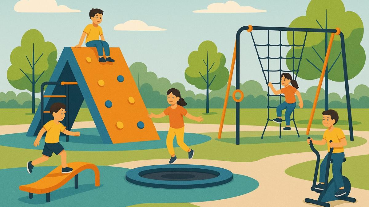 Современная детская спортивная зона