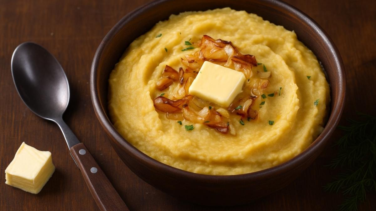 Гороховое пюре с луком и маслом Гороховое пюре с луком и маслом
