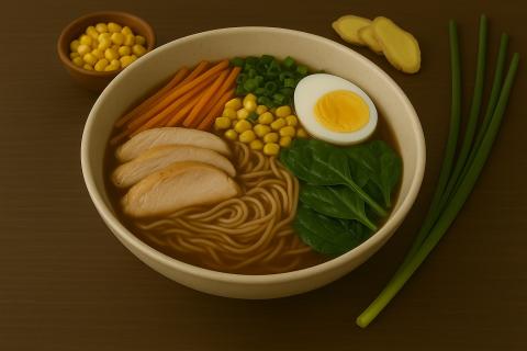 Кулинары рассказали, как приготовить рамен с курицей и имбирным бульоном