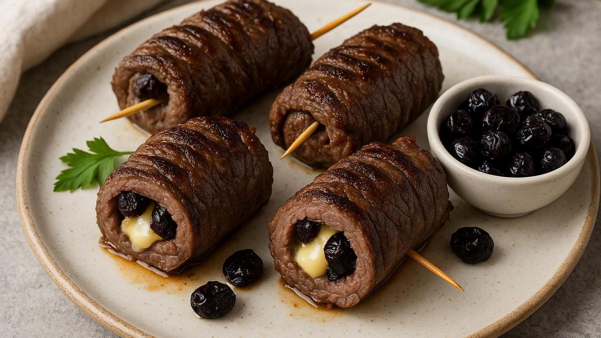 Рулетики с сыром и черёмухой