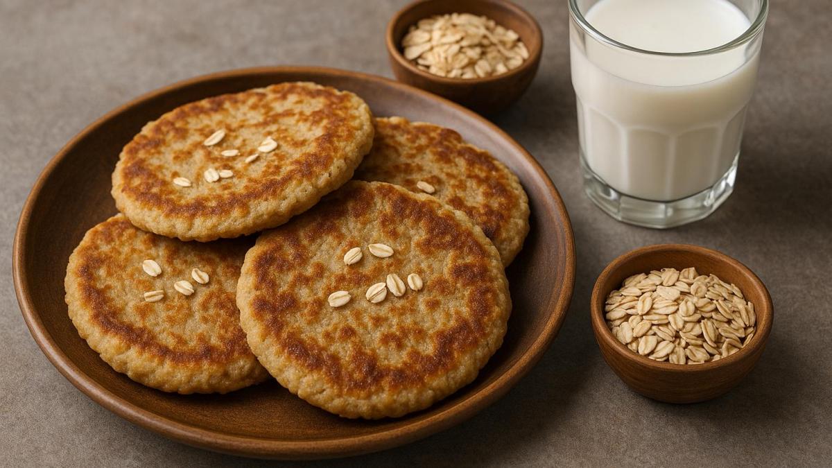 Лепёшки из овсяной муки на кефире