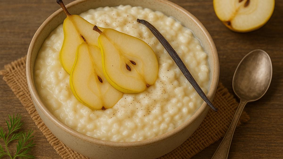 Рисовая каша с грушами и ванилью Рисовая каша с грушами и ванилью