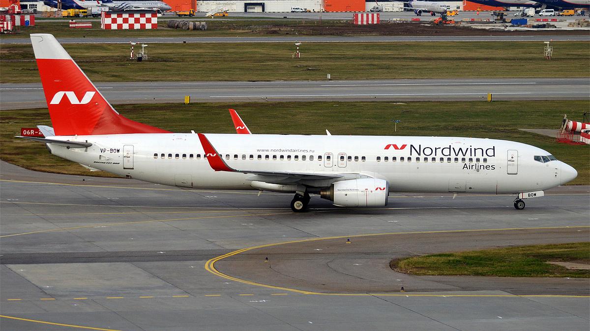 самолёт авиакомпании Nordwind Airlines