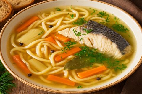 Как приготовить похлёбку из речной рыбы с домашней лапшой — пошаговый рецепт
