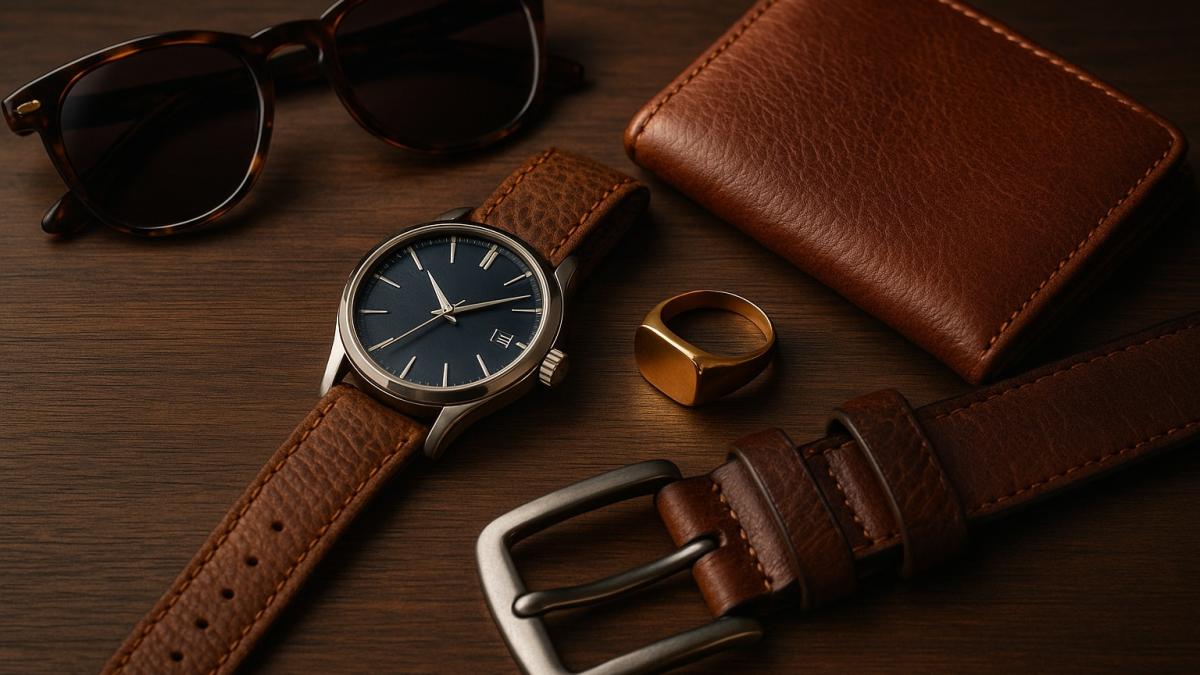 Мужские аксессуары на столе