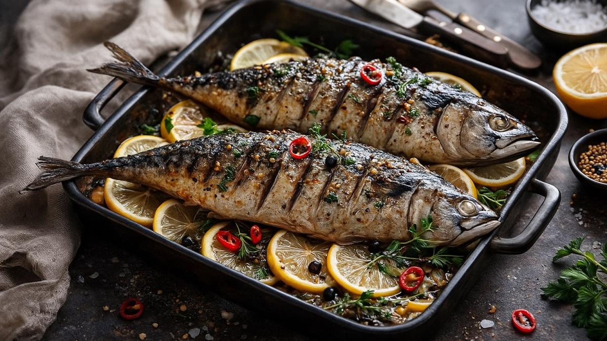 Запечённая скумбрия